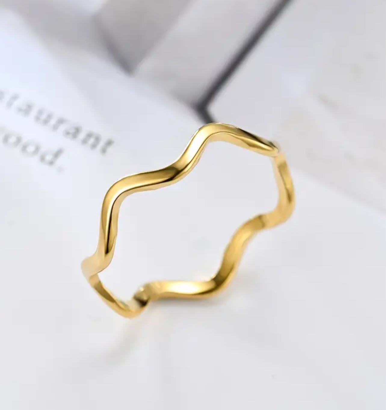 Gold Plated Wave Style Ring