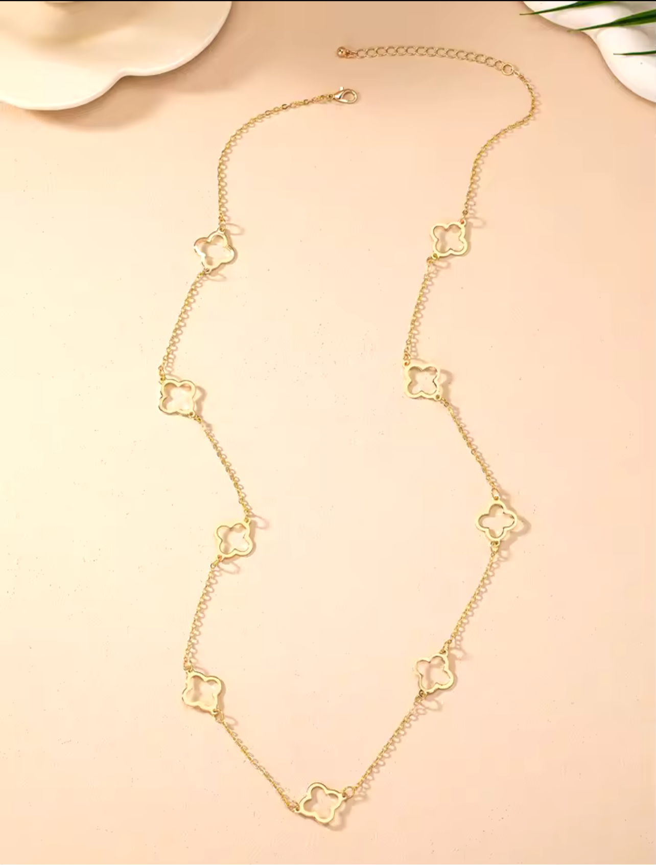 18k Gold Plated Lucky Clover Necklace
