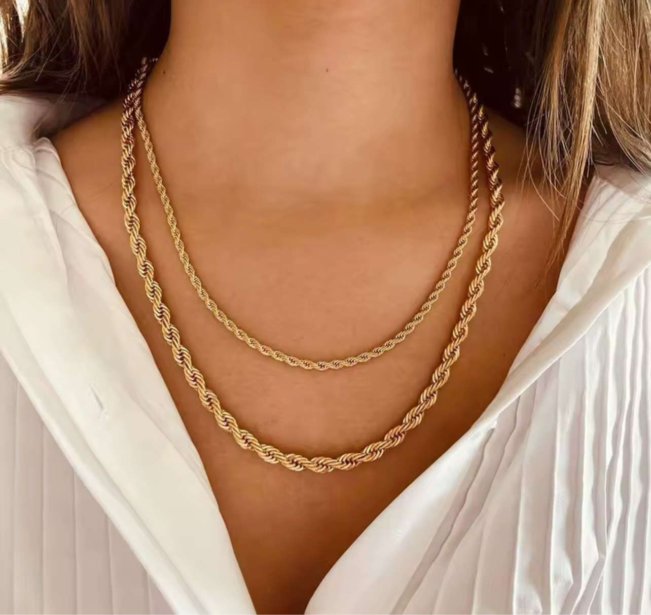 Twisted Rope Chain ST Necklace