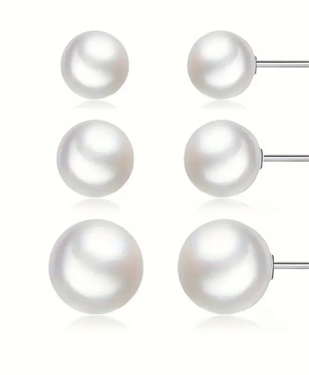 925 Sterling Silver Fresh Water Natural Pearl Stud Earring