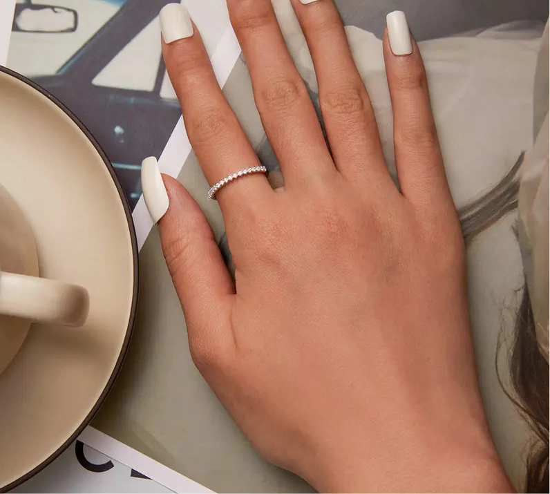 925 Sterling Silver Shining Zircon Luxury Women Ring