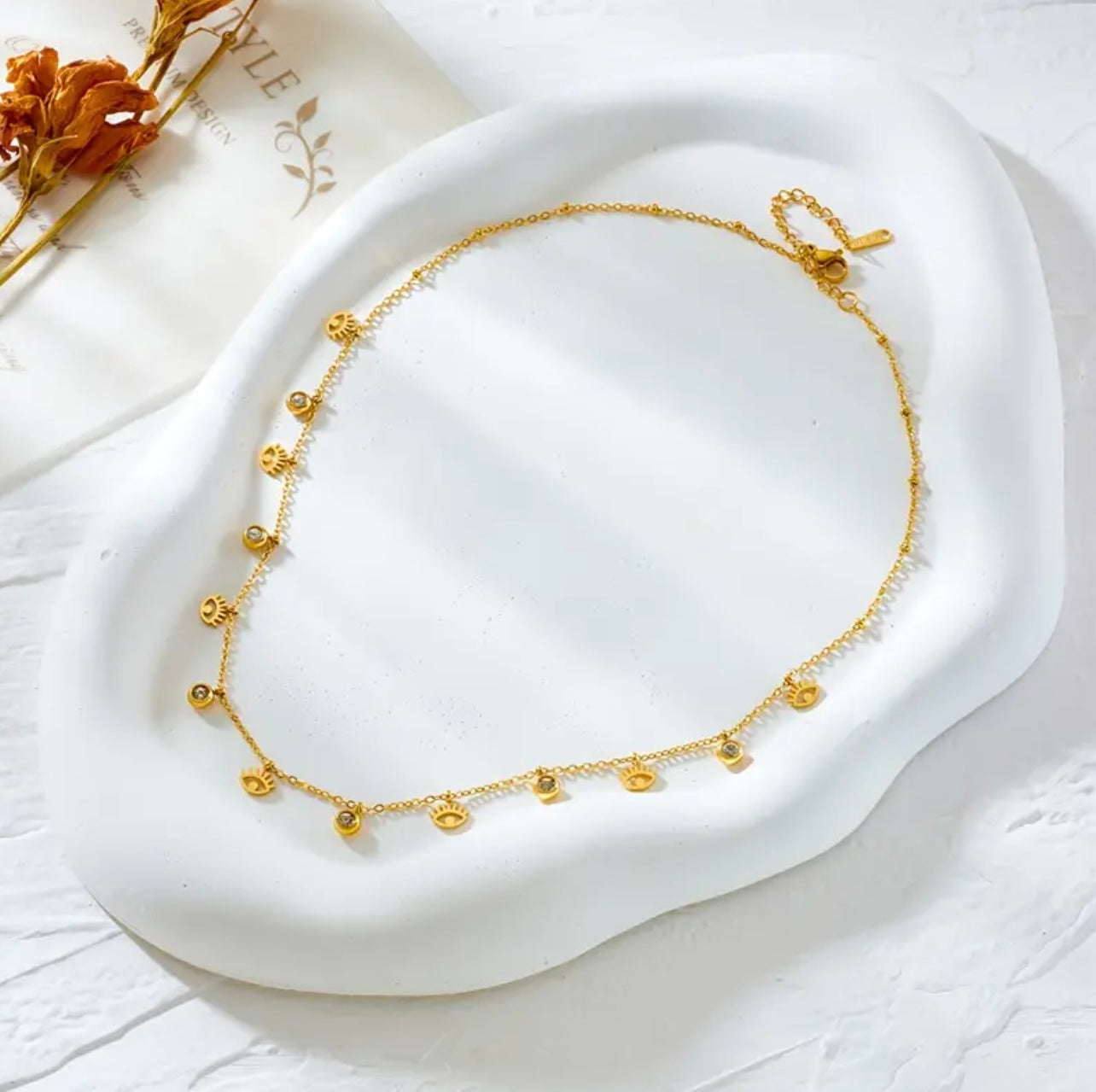Evil Eye CZ ST Necklace