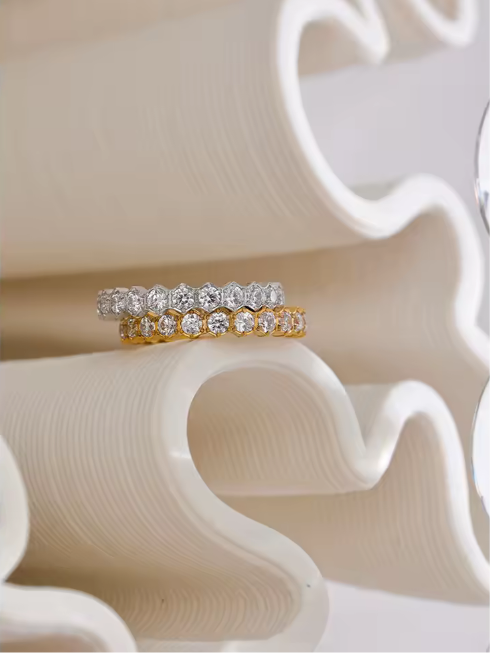 Crown Ring Band Zirconia for women