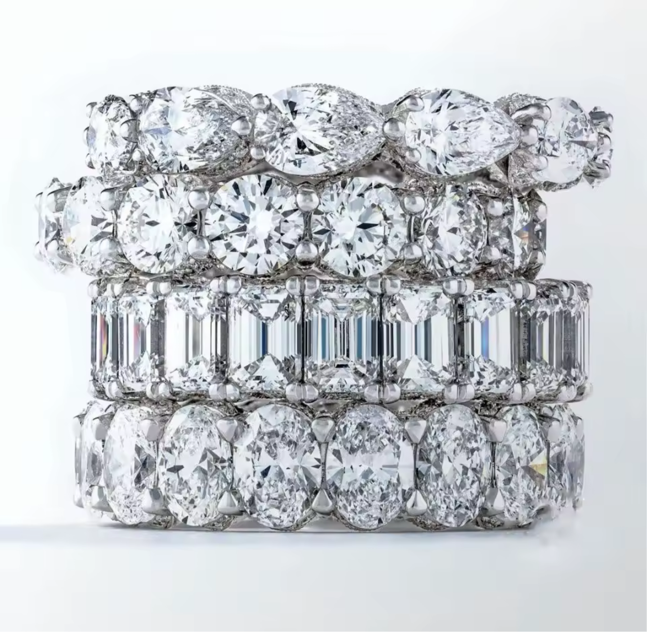 925 Sterling Silver Eternity Band Promise Wedding Ring