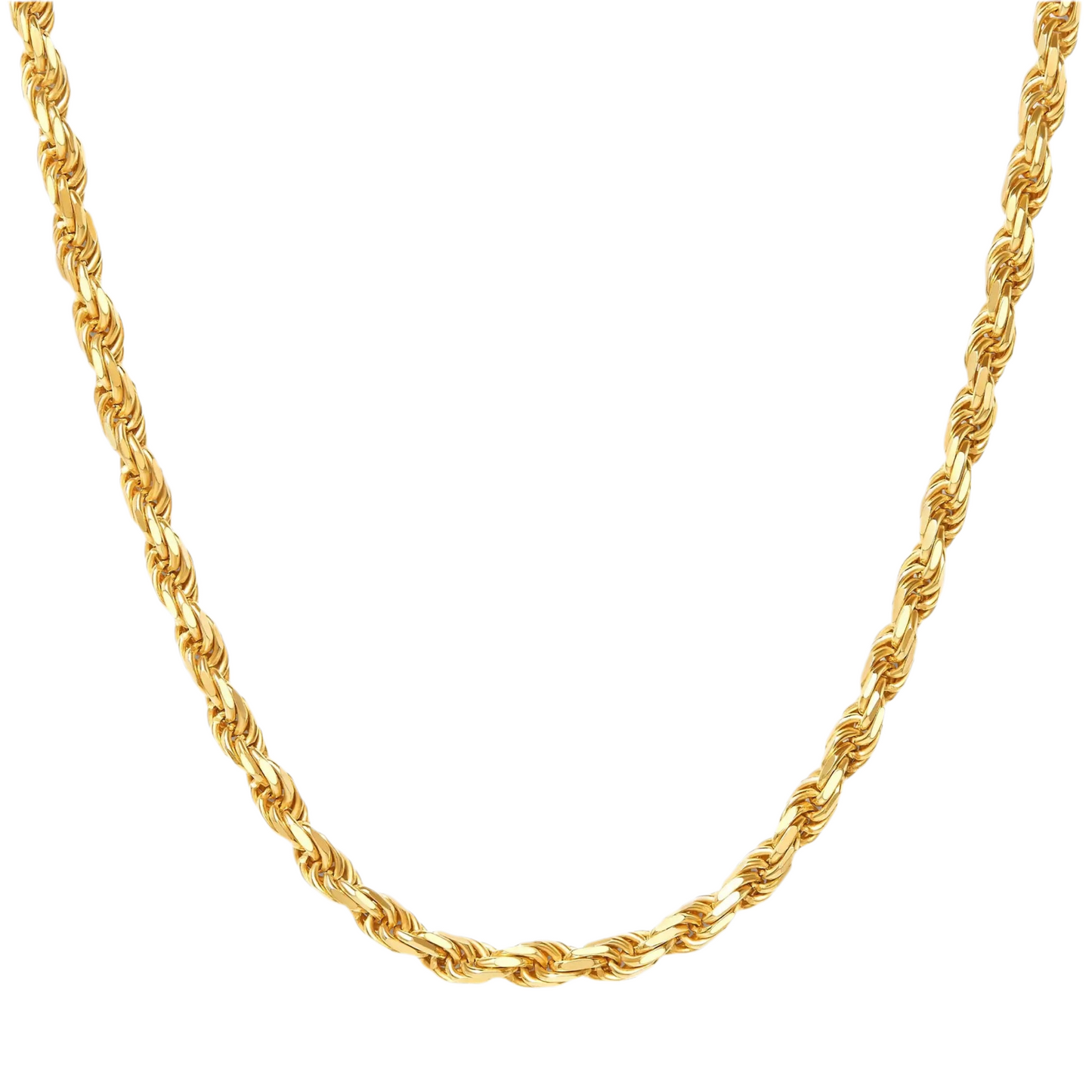 14k Gold Rope Chain Necklace