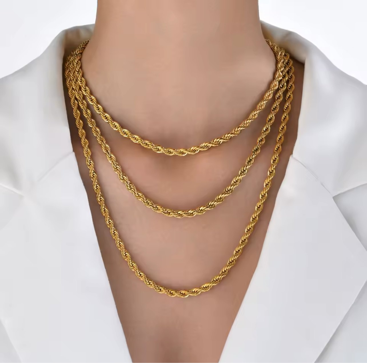 Twisted Rope Chain ST Necklace