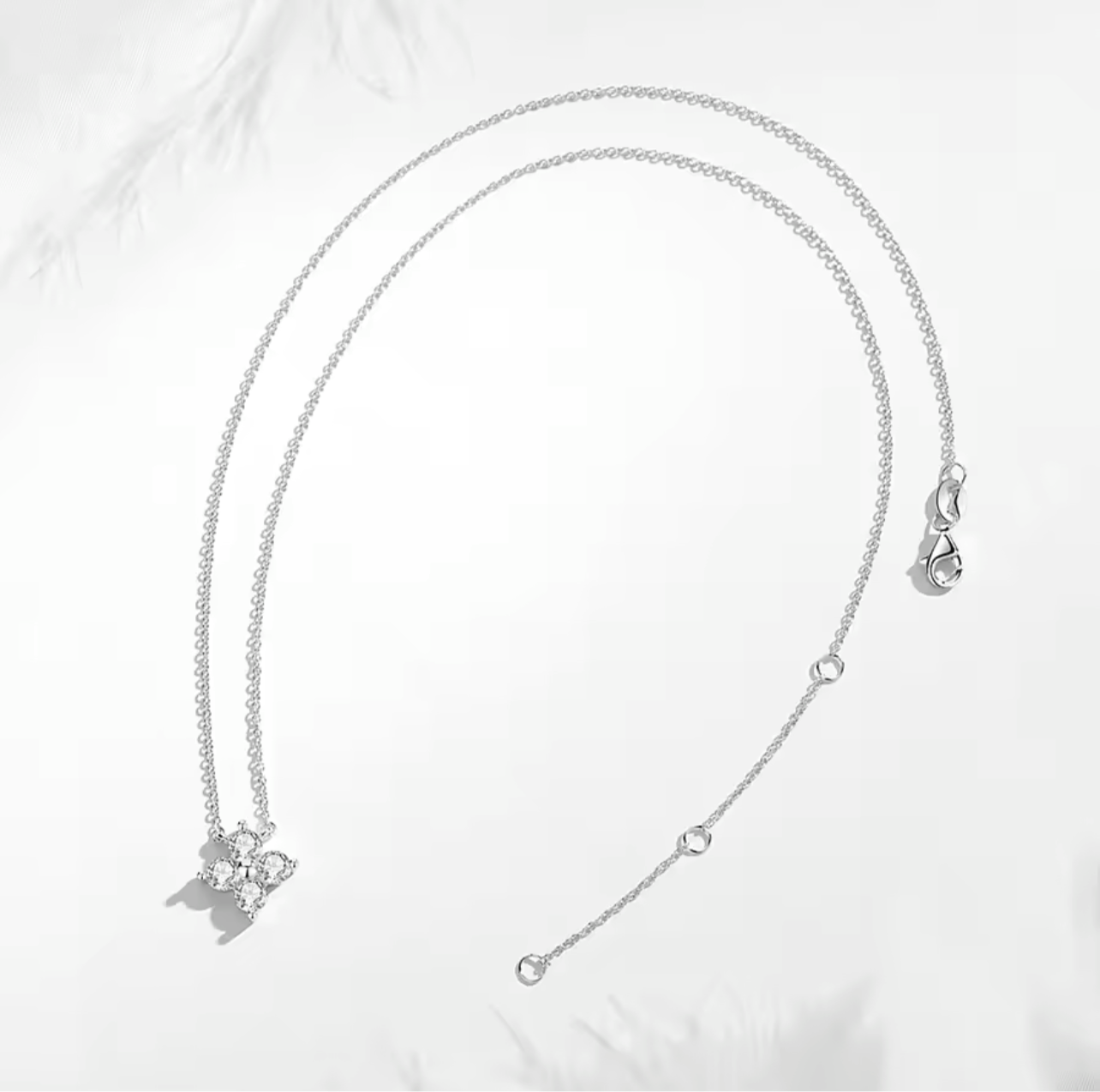 925 Sterling Silver CZ Serena Necklace