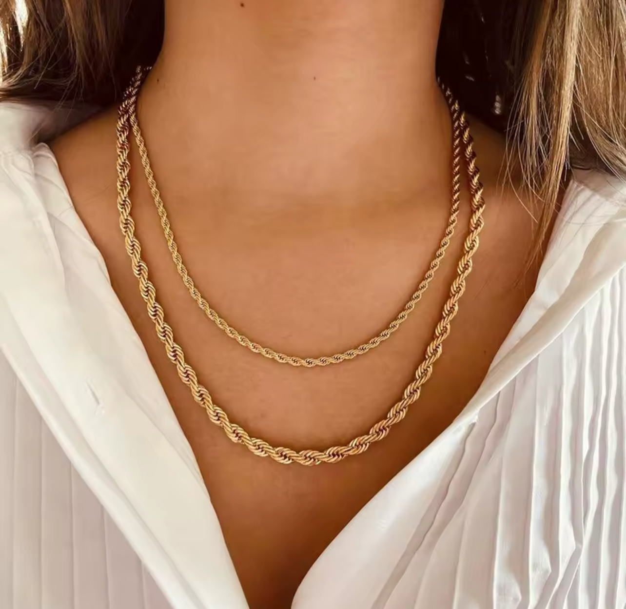 Twisted Rope Chain ST Necklace