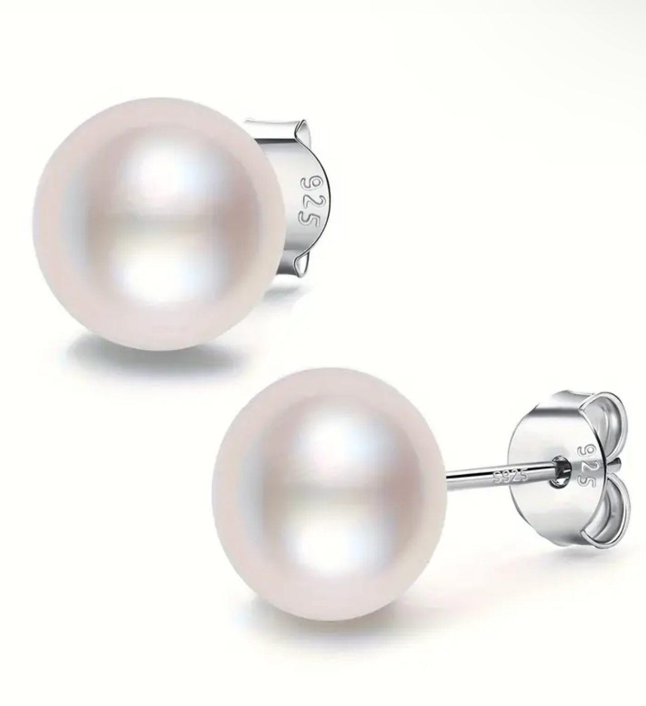 925 Sterling Silver Fresh Water Natural Pearl Stud Earring