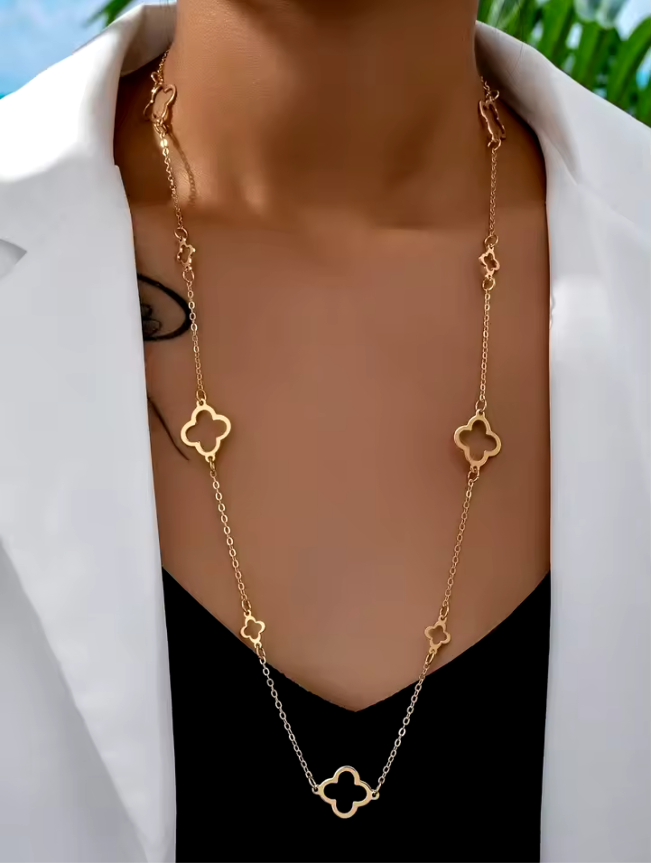 18k Gold Plated Lucky Clover Necklace