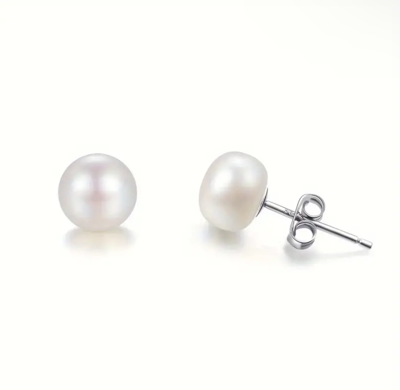 925 Sterling Silver Fresh Water Natural Pearl Stud Earring