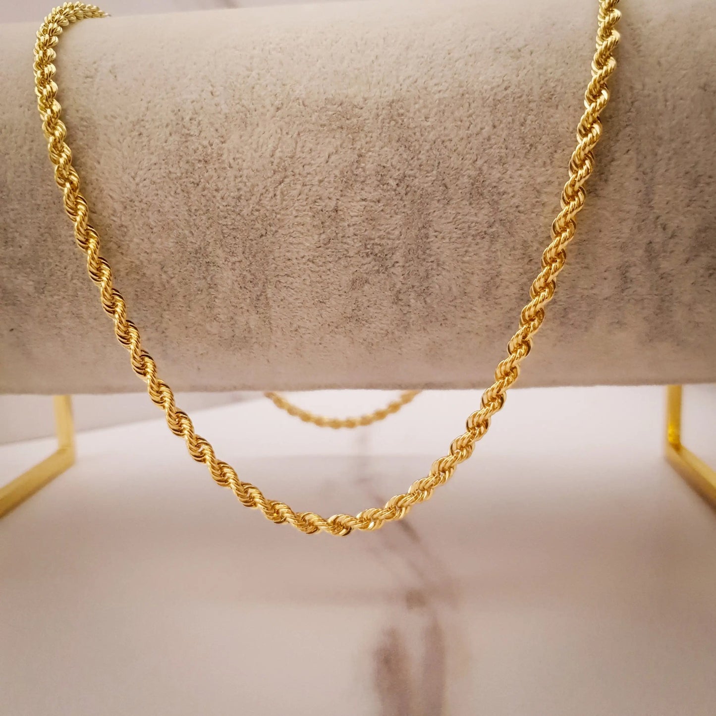 14k Gold Rope Chain Necklace