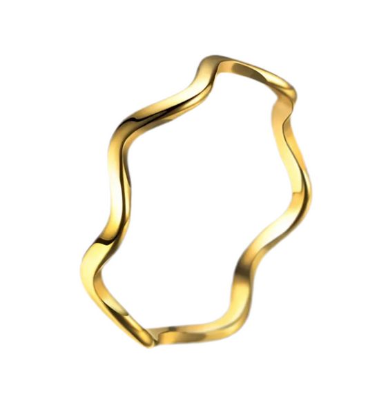 Gold Plated Wave Style Ring