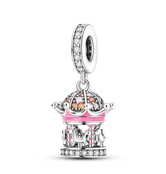 925 Silver Carousel Mary Go Round CZ