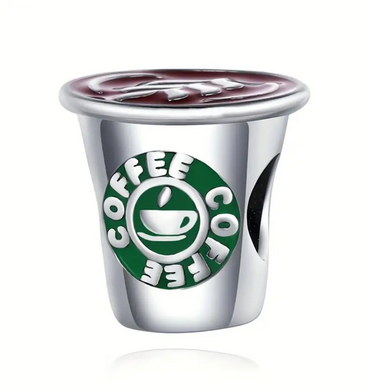 925 Silver Coffee Charm